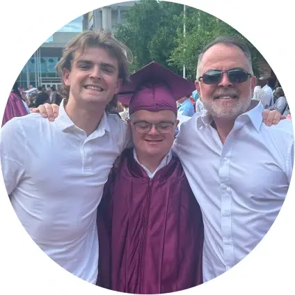 Ryan with his family at graduation